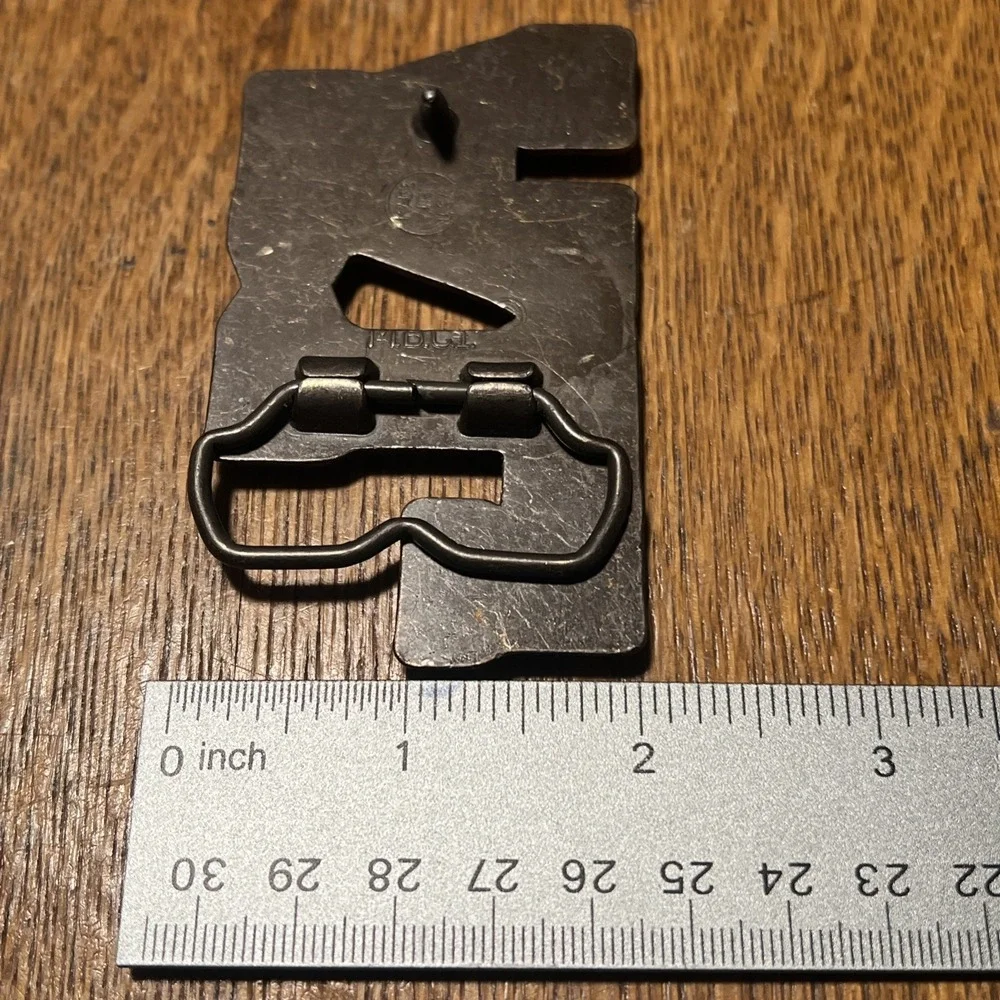 Vintage AL Name Belt Buckle Bronze Brass Metal Lettering MBCI SouthAttleboro,MA